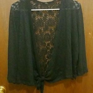 Sheer black cardigan